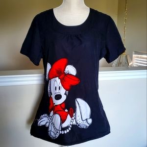 Disney Trademark Women's Scrub Top SZ Med